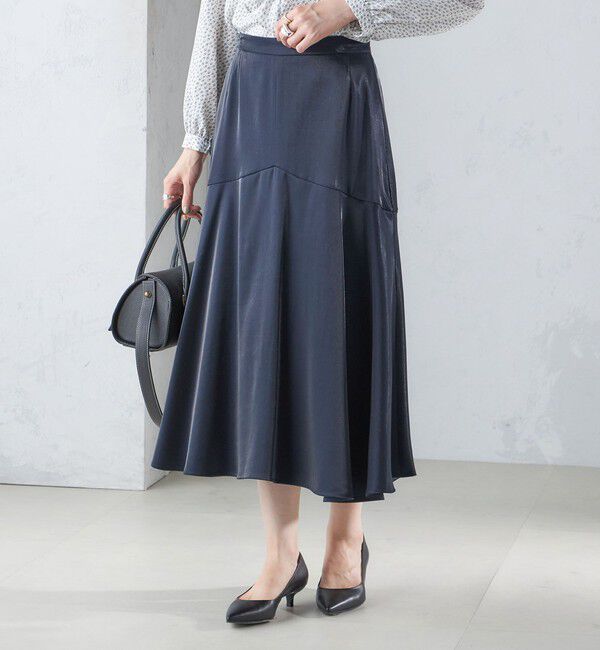 SHIPS for women「シャイニー サテン マーメイド スカート」|スカート|