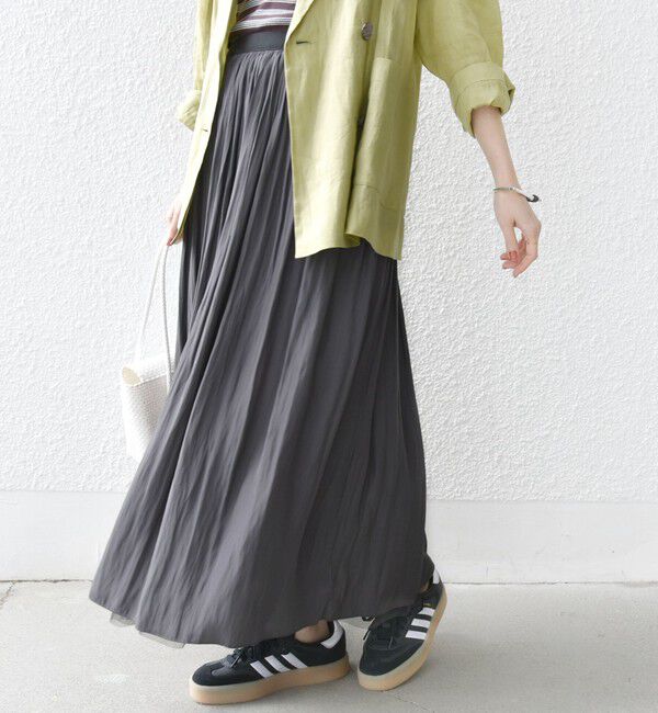 SHIPS for women「〈手洗い可能〉リバーシブル チュール カッセン スカート」|スカート|