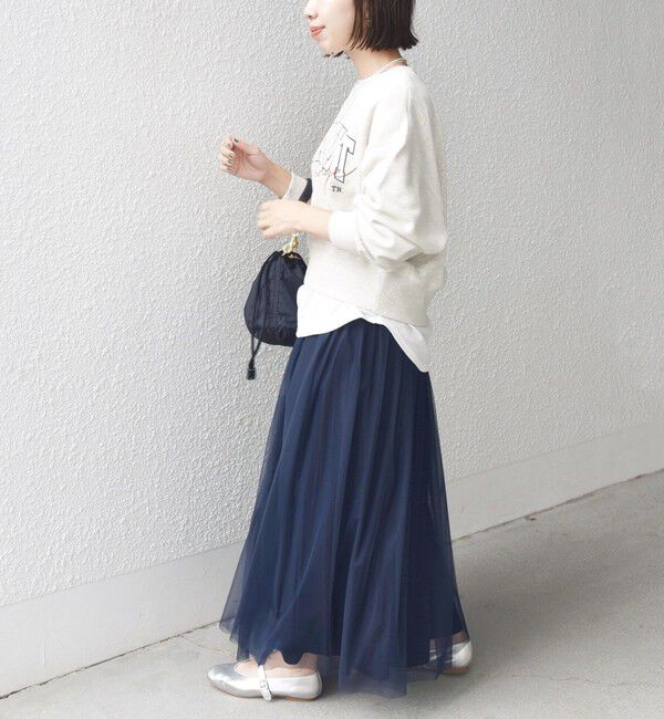SHIPS for women「〈手洗い可能〉リバーシブル チュール カッセン スカート」|スカート|