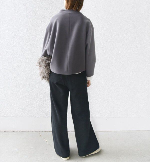 SHIPS for women「【WEB限定】〈手洗い可能〉 ウールライク ボトル ネック ジップ ブルゾン」|ブルゾン・スタジャン|