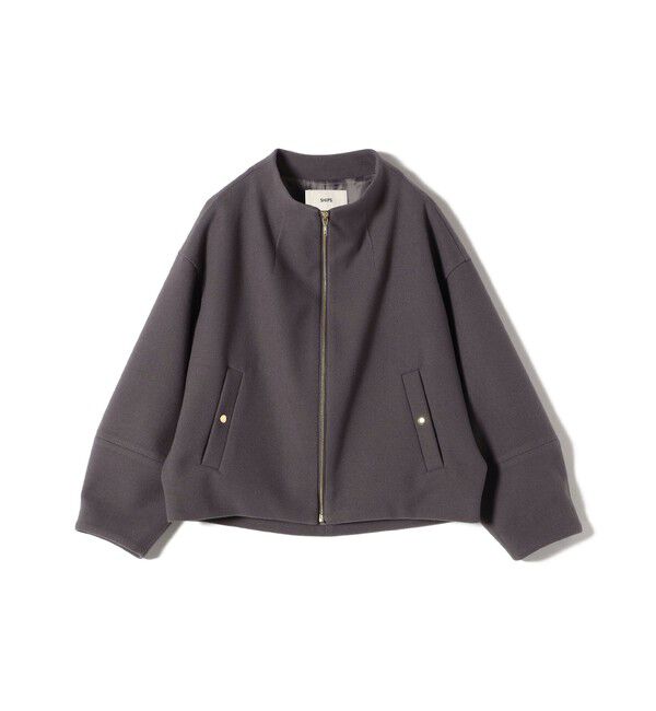 SHIPS for women「【WEB限定】〈手洗い可能〉 ウールライク ボトル ネック ジップ ブルゾン」|ブルゾン・スタジャン|