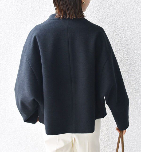 SHIPS for women「【WEB限定】〈手洗い可能〉 ウールライク ボトル ネック ジップ ブルゾン」|ブルゾン・スタジャン|