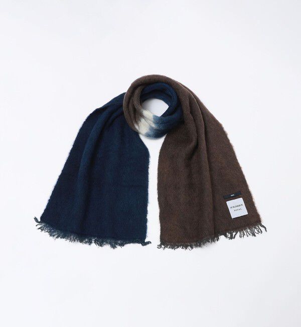 SHIPS「【SHIPS別注】SUBLIME: 2トーン ドロップダイ ストール」|ストール|ネイビー