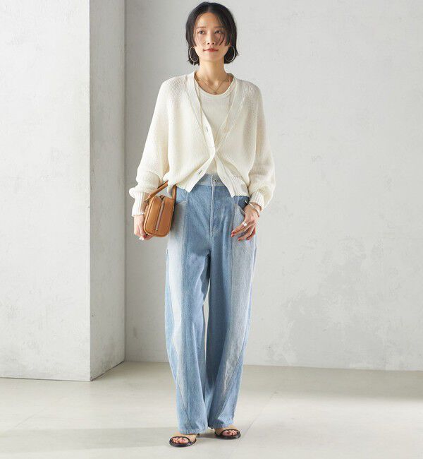 SHIPS for women「パッチワーク カーブ デニム」|デニム|