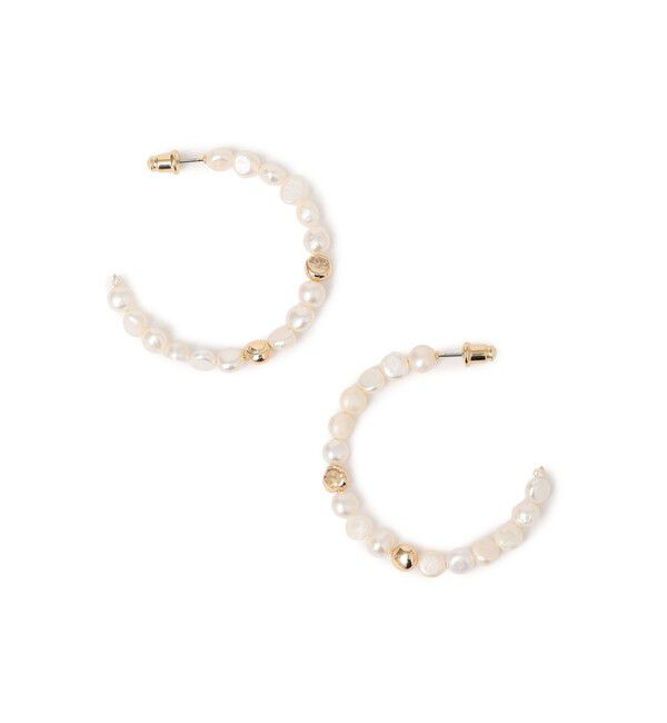 SHIPS for women「ゴールドポイント 淡水パール フープ ピアス」|ピアス|