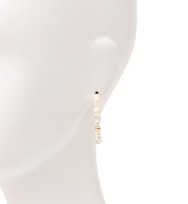 SHIPS for women「ゴールドポイント 淡水パール フープ ピアス」|ピアス|