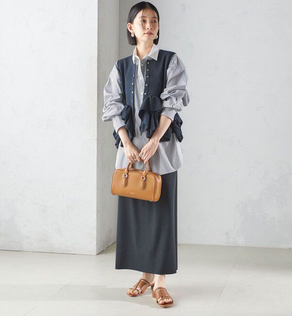 SHIPS for women「〈手洗い可能〉ペプラム フリル 2WAY ベスト」|ベスト・ジレ|