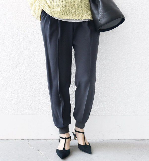 SHIPS for women「〈手洗い可能〉裾 リブ ドロスト パンツ」|その他|ダークグレー