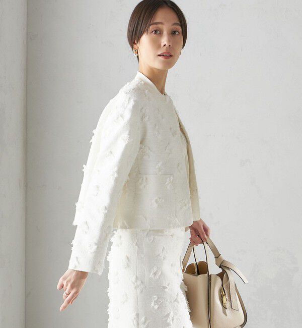 SHIPS for women「IFANSI ノーカラー ジャケット（セレモニー対応可）」|ノーカラージャケット|