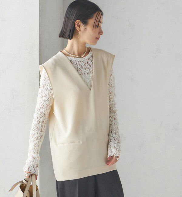 SHIPS for women「〈手洗い可能〉プルオーバー ベスト（セットアップ対応）」|ベスト・ジレ|