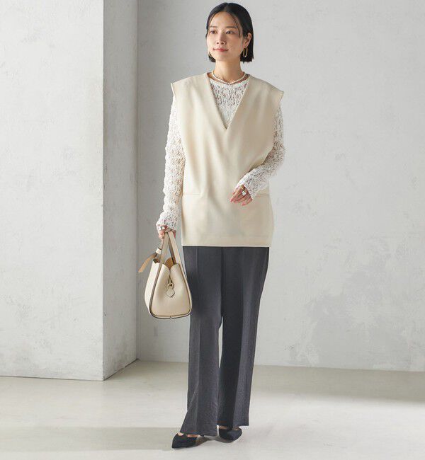 SHIPS for women「〈手洗い可能〉プルオーバー ベスト（セットアップ対応）」|ベスト・ジレ|