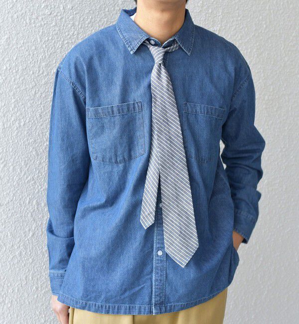 SHIPS any「【SHIPS any 別注】ORDINARY FITS: ダンガリー カジュアル ネクタイ◇」|ネクタイ・蝶ネクタイ|