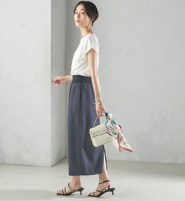 SHIPS for women「〈手洗い可能〉SORONA(R) ボートネック TEE」|Tシャツ・カットソー|