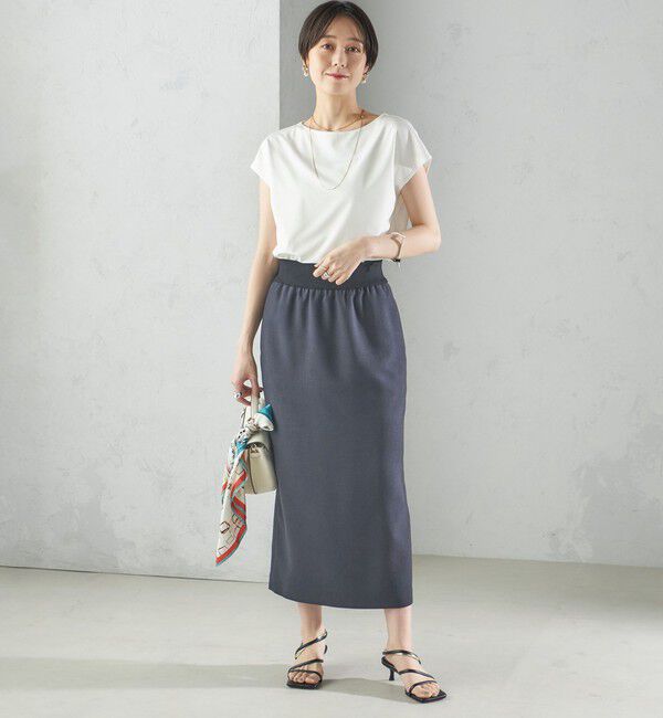 SHIPS for women「〈手洗い可能〉SORONA(R) ボートネック TEE」|Tシャツ・カットソー|