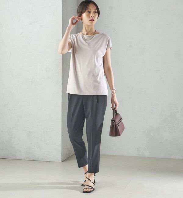 SHIPS for women「〈手洗い可能〉SORONA(R) ボートネック TEE」|Tシャツ・カットソー|