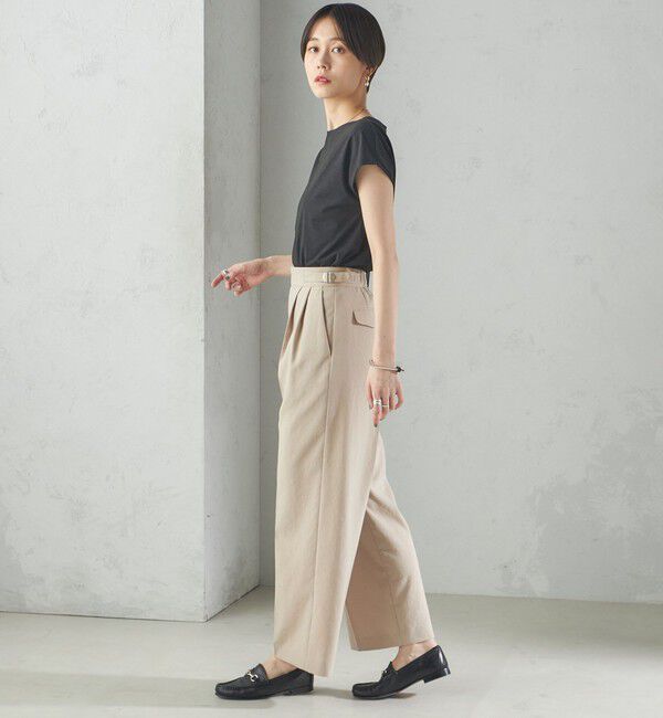 SHIPS for women「〈手洗い可能〉SORONA(R) ボートネック TEE」|Tシャツ・カットソー|