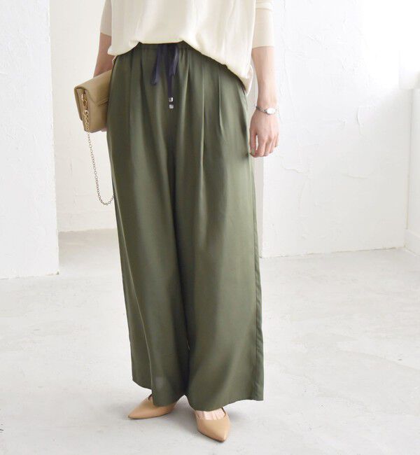 quaranciel「quaranciel:〈手洗い可能〉タック イージー ワイド パンツ」|その他|