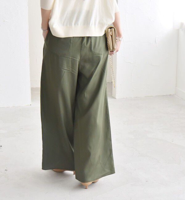 quaranciel「quaranciel:〈手洗い可能〉タック イージー ワイド パンツ」|その他|