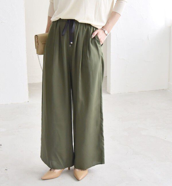 quaranciel「quaranciel:〈手洗い可能〉タック イージー ワイド パンツ」|その他|