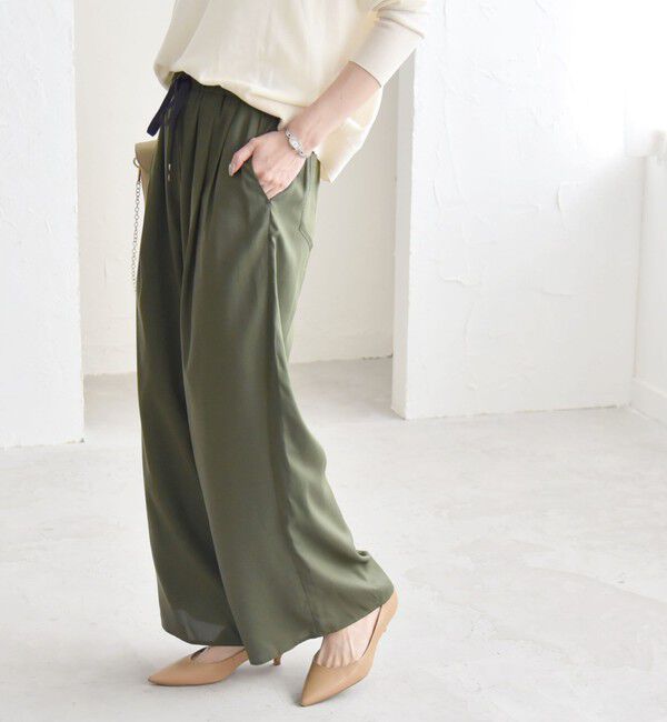 quaranciel「quaranciel:〈手洗い可能〉タック イージー ワイド パンツ」|その他|