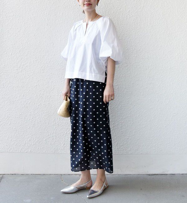 SHIPS for women「〈手洗い可能〉ストライプ バルーン ブラウス」|シャツ・ブラウス|