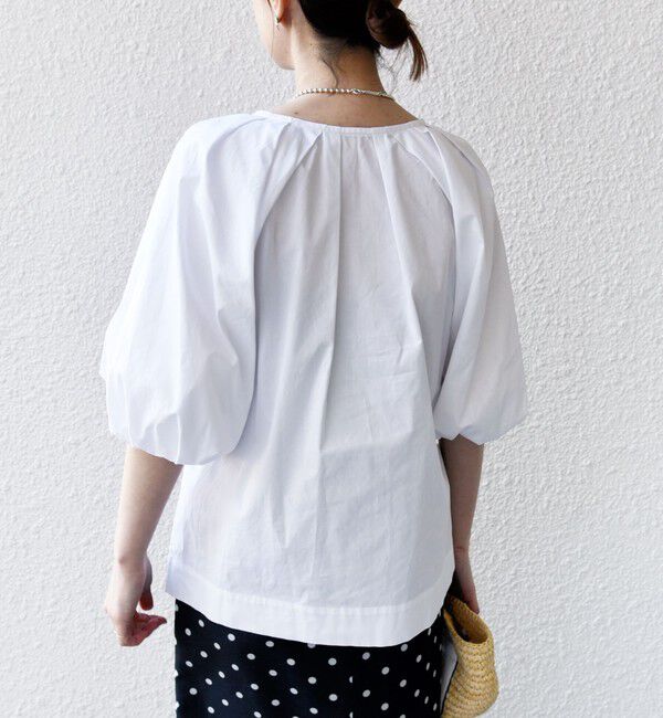 SHIPS for women「〈手洗い可能〉ストライプ バルーン ブラウス」|シャツ・ブラウス|