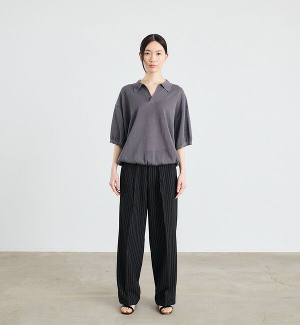 SHIPS「【City Ambient Products別注】crepuscule: JAPAN PAPER SKIPPER ニットポロ」|ポロシャツ|