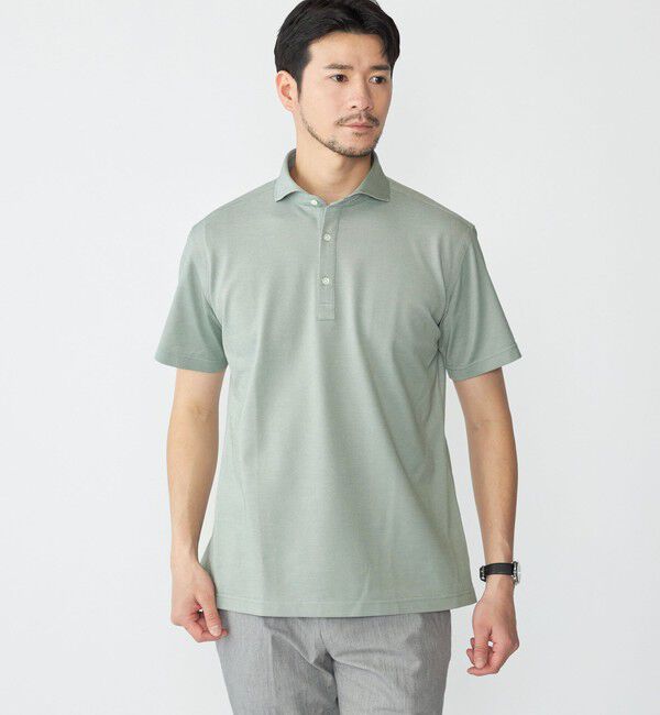 SHIPS「SHIPS: ALBINI ショートスリーブ ポロシャツ」|ポロシャツ|グリーン