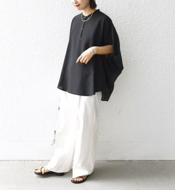 SHIPS for women「〈手洗い可能〉袖 ギャザー ドルマン ブラウス」|シャツ・ブラウス|