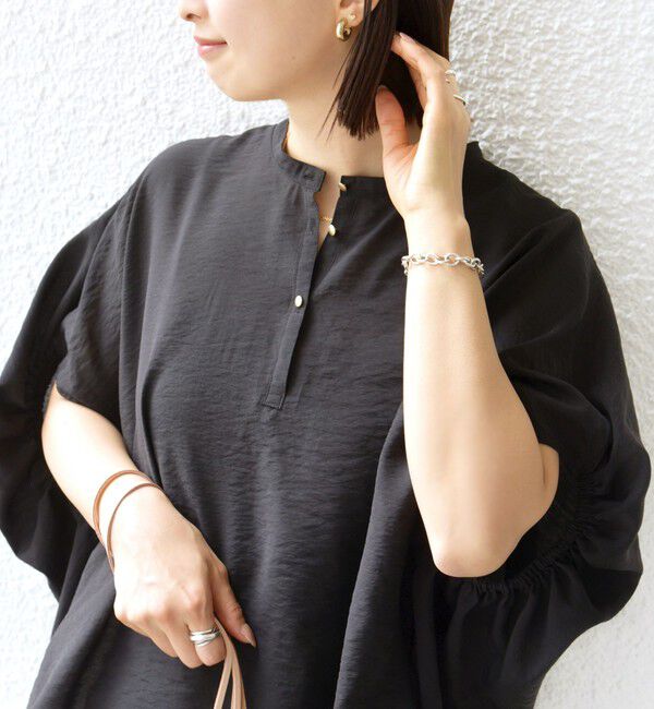 SHIPS for women「〈手洗い可能〉袖 ギャザー ドルマン ブラウス」|シャツ・ブラウス|