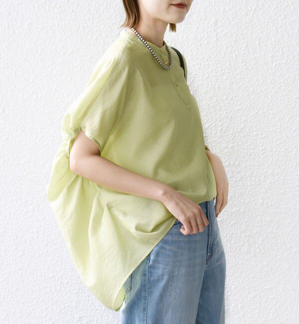 SHIPS for women「〈手洗い可能〉袖 ギャザー ドルマン ブラウス」|シャツ・ブラウス|