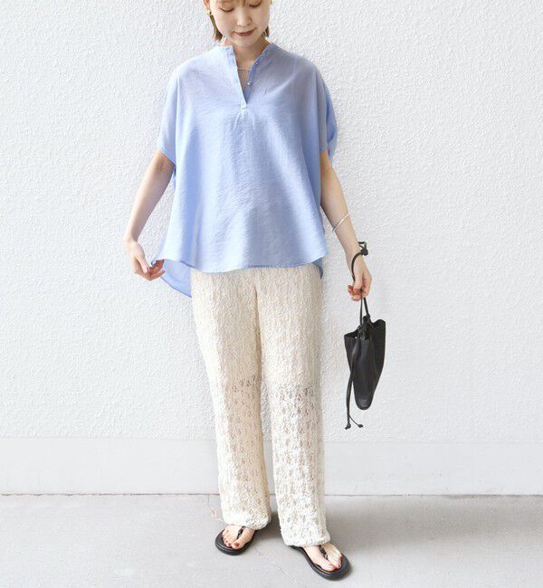 SHIPS for women「〈手洗い可能〉袖 ギャザー ドルマン ブラウス」|シャツ・ブラウス|