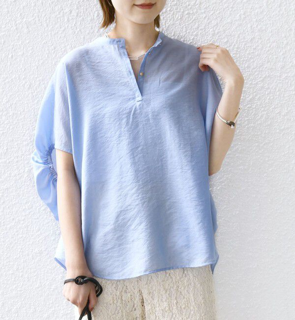 SHIPS for women「〈手洗い可能〉袖 ギャザー ドルマン ブラウス」|シャツ・ブラウス|