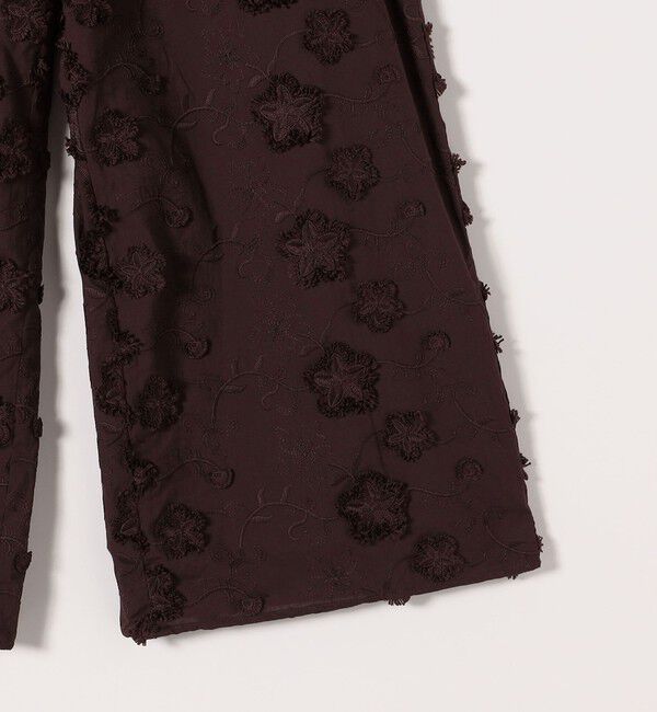 SHIPS any「SHIPS any:〈手洗い可能〉3D フラワー エンブロイダリー ギャザー サロペット」|オールインワン|