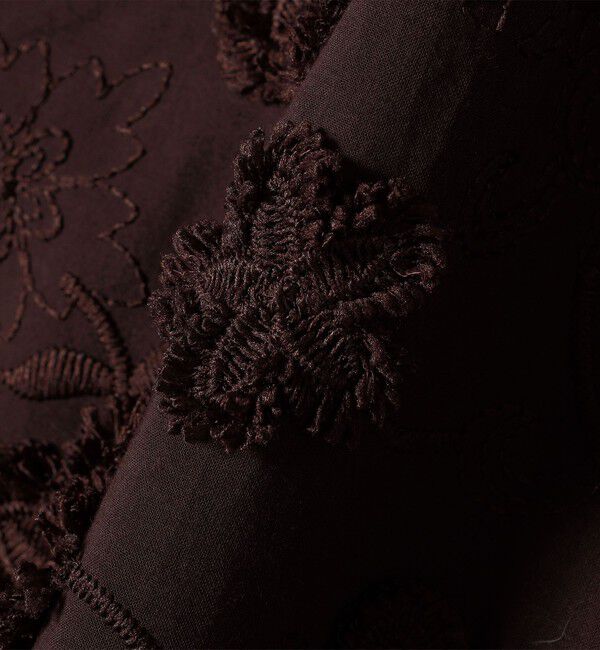 SHIPS any「SHIPS any:〈手洗い可能〉3D フラワー エンブロイダリー ギャザー サロペット」|オールインワン|