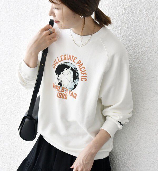 SHIPS any「【SHIPS any別注】Collegiate Pacific: ロゴ プリント ＆ 刺繍 スウェット 25AW」|スウェット・ジャージ|