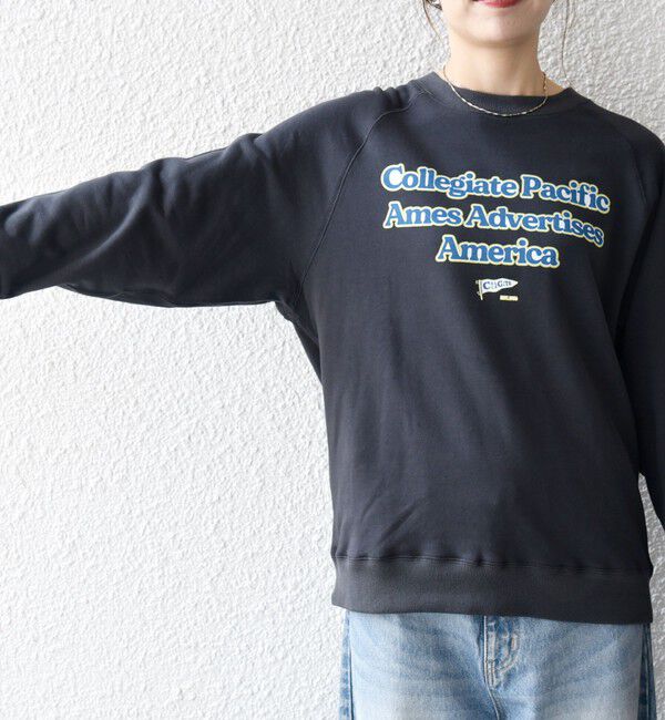 SHIPS any「【SHIPS any別注】Collegiate Pacific: ロゴ プリント ＆ 刺繍 スウェット 25AW」|スウェット・ジャージ|