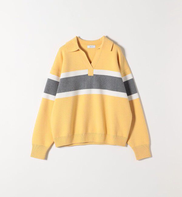 SHIPS any「SHIPS any:〈手洗い可能〉パネル ボーダー スキッパー ニット プルオーバー」|ニット・セーター|