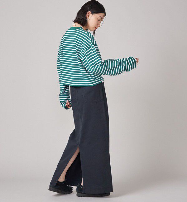 SHIPS for women「SHIPS NINE CASE:ボーダー 長袖 TEE」|Tシャツ・カットソー|