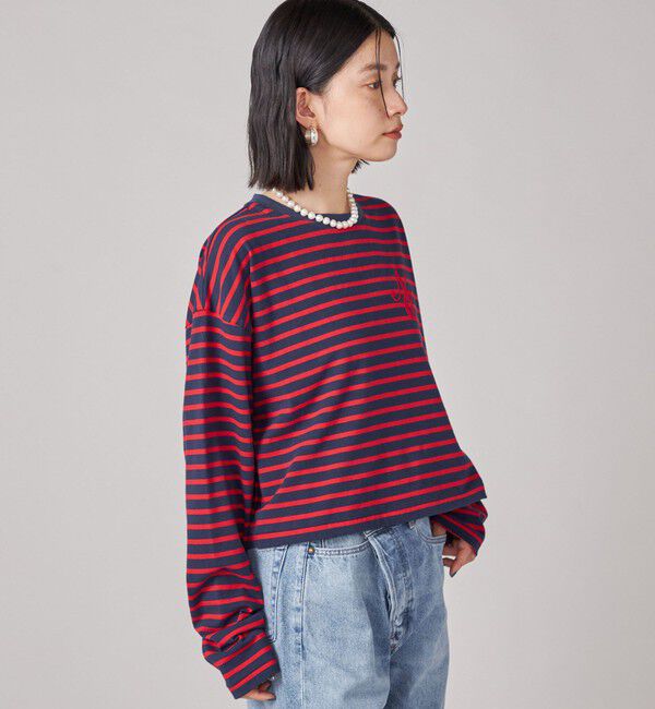 SHIPS for women「SHIPS NINE CASE:ボーダー 長袖 TEE」|Tシャツ・カットソー|