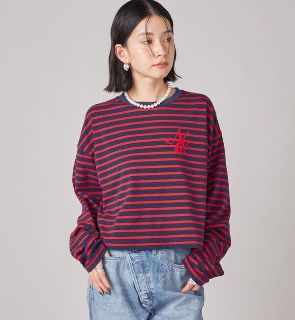 SHIPS for women「SHIPS NINE CASE:ボーダー 長袖 TEE」|Tシャツ・カットソー|