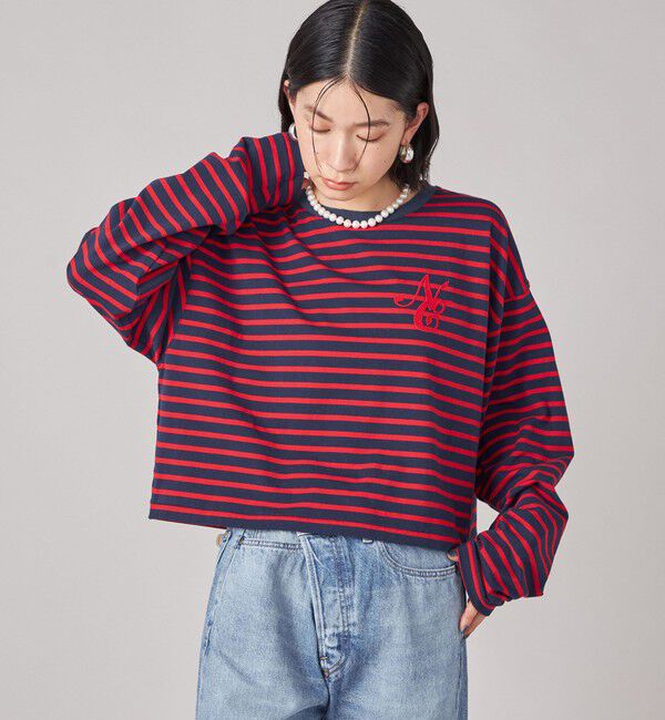 SHIPS for women「SHIPS NINE CASE:ボーダー 長袖 TEE」|Tシャツ・カットソー|