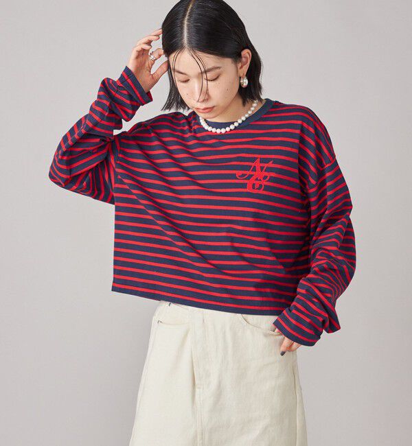 SHIPS for women「SHIPS NINE CASE:ボーダー 長袖 TEE」|Tシャツ・カットソー|