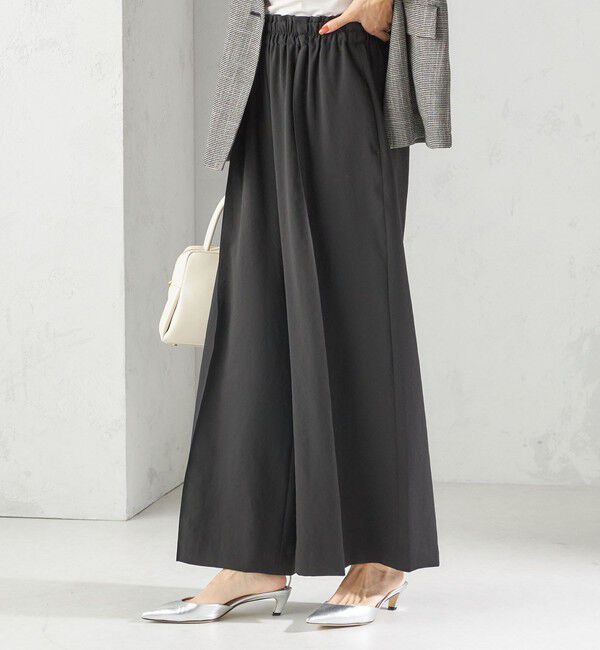 SHIPS for women「〈手洗い可能〉ドット / 無地 タック ギャザー ワイド パンツ」|その他|