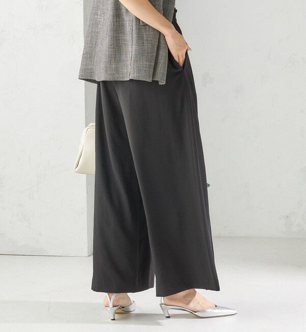 SHIPS for women「〈手洗い可能〉ドット / 無地 タック ギャザー ワイド パンツ」|その他|