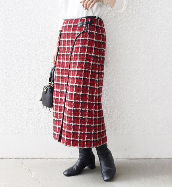 SHIPS any「SHIPS any: ブロック ツイード タイト スカート」|スカート|