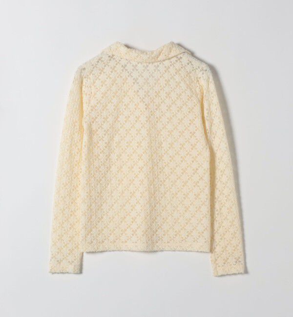 SHIPS any「SHIPS any:〈手洗い可能〉起毛 レース 開襟 スキッパー プルオーバー」|Tシャツ・カットソー|