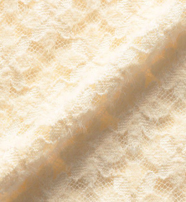 SHIPS any「SHIPS any:〈手洗い可能〉起毛 レース 開襟 スキッパー プルオーバー」|Tシャツ・カットソー|