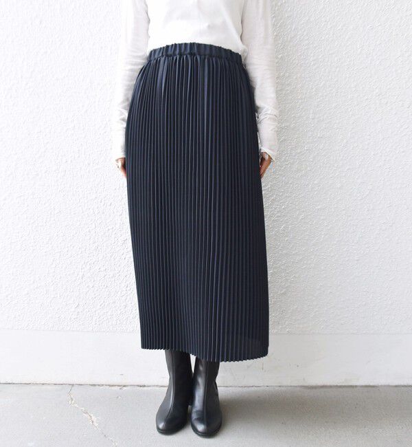 SHIPS for women「プリーツ ミディ ウエスト ゴム スカート」|スカート|