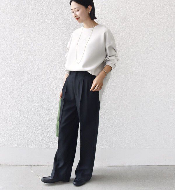 SHIPS for women「〈手洗い可能〉ガゼット デザイン ジョーゼット カットソー」|Tシャツ・カットソー|